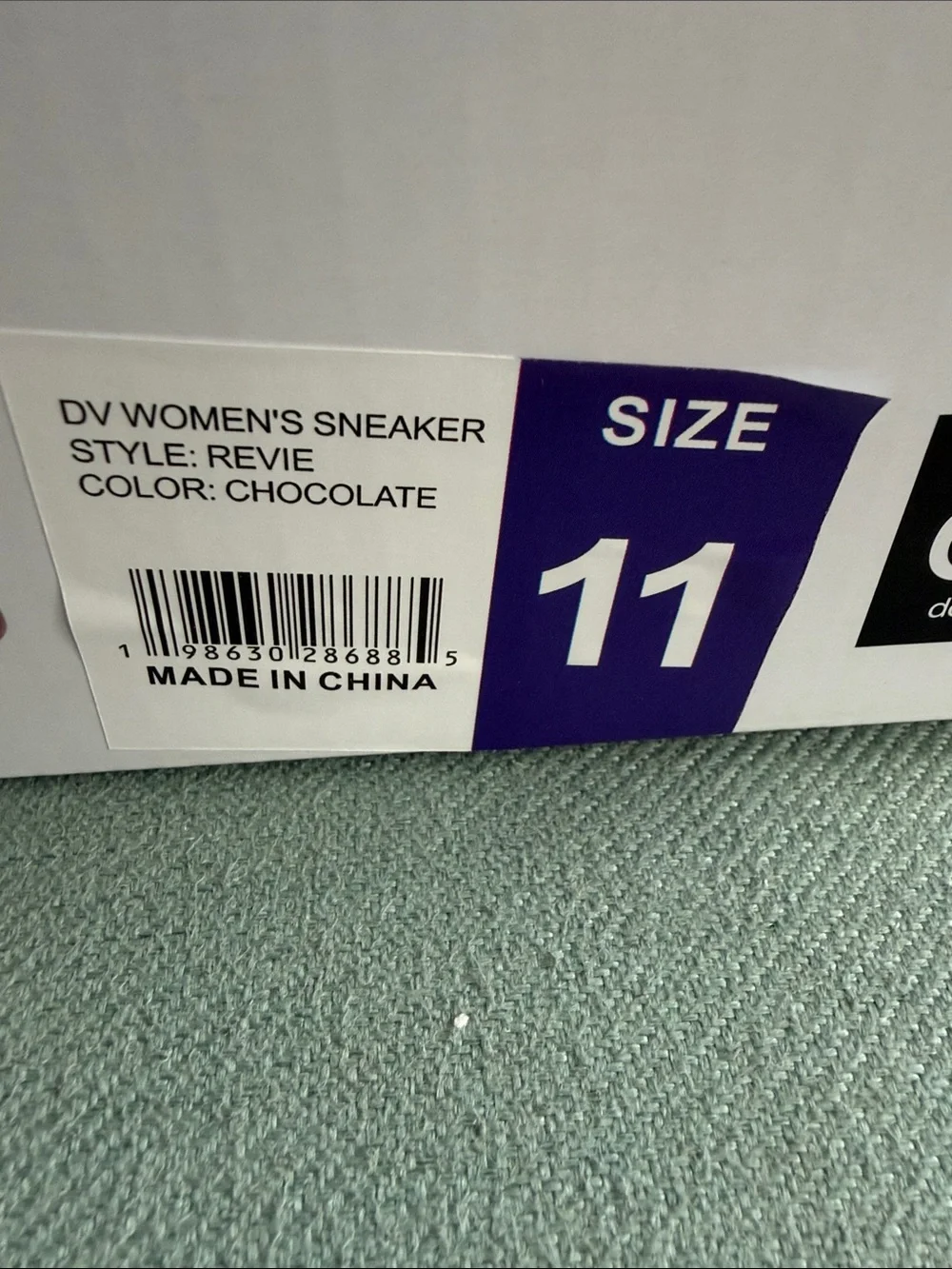 Women's Dolce Vita Dark Brown Sneakers with Cream Stripes - Picture 6 of 6